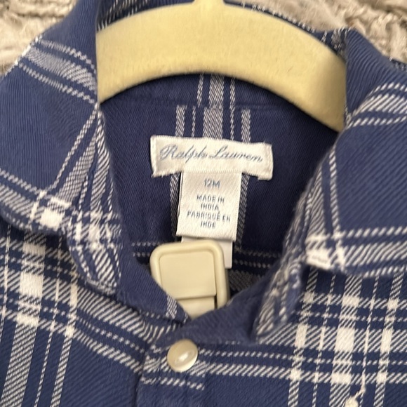 Ralph Lauren Kids Navy Plaid Dress/Bloomer set - Picture 3 of 5